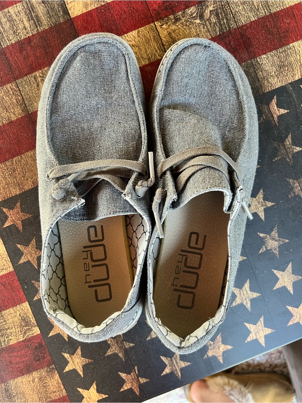 Hey Dude Slip-On Loafers in Light Gray